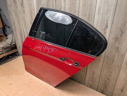 OEM BMW F30 F80 328 330 335 340 M3 Rear Left Driver Door Shell Panel Red A75 MELBOURNEROT METALLIC (A75)