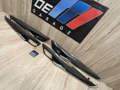 OEM BMW F16 F86 X6 X6M Front Rear Left Right Door Panel Card Trim CARBON FIBER