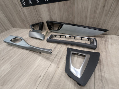 14-17 OEM BMW F22 228 M235 Central Console Dash Doors Aluminum Interior Trim SET