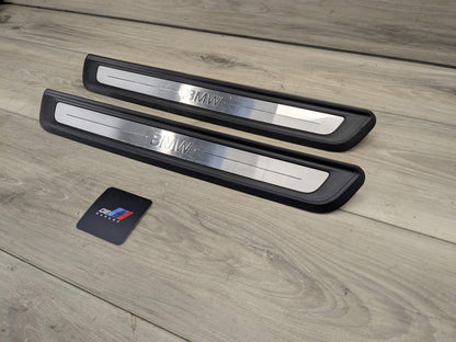 NOTE* 19-24 OEM BMW G20 330 Front Left Right Door Sills Cover Scuff Plates PAIR
