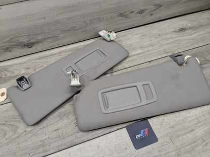 12-20 OEM BMW F30 F31 F34 F36 Front Left Right Interior Sun Visor Pair SET Grey