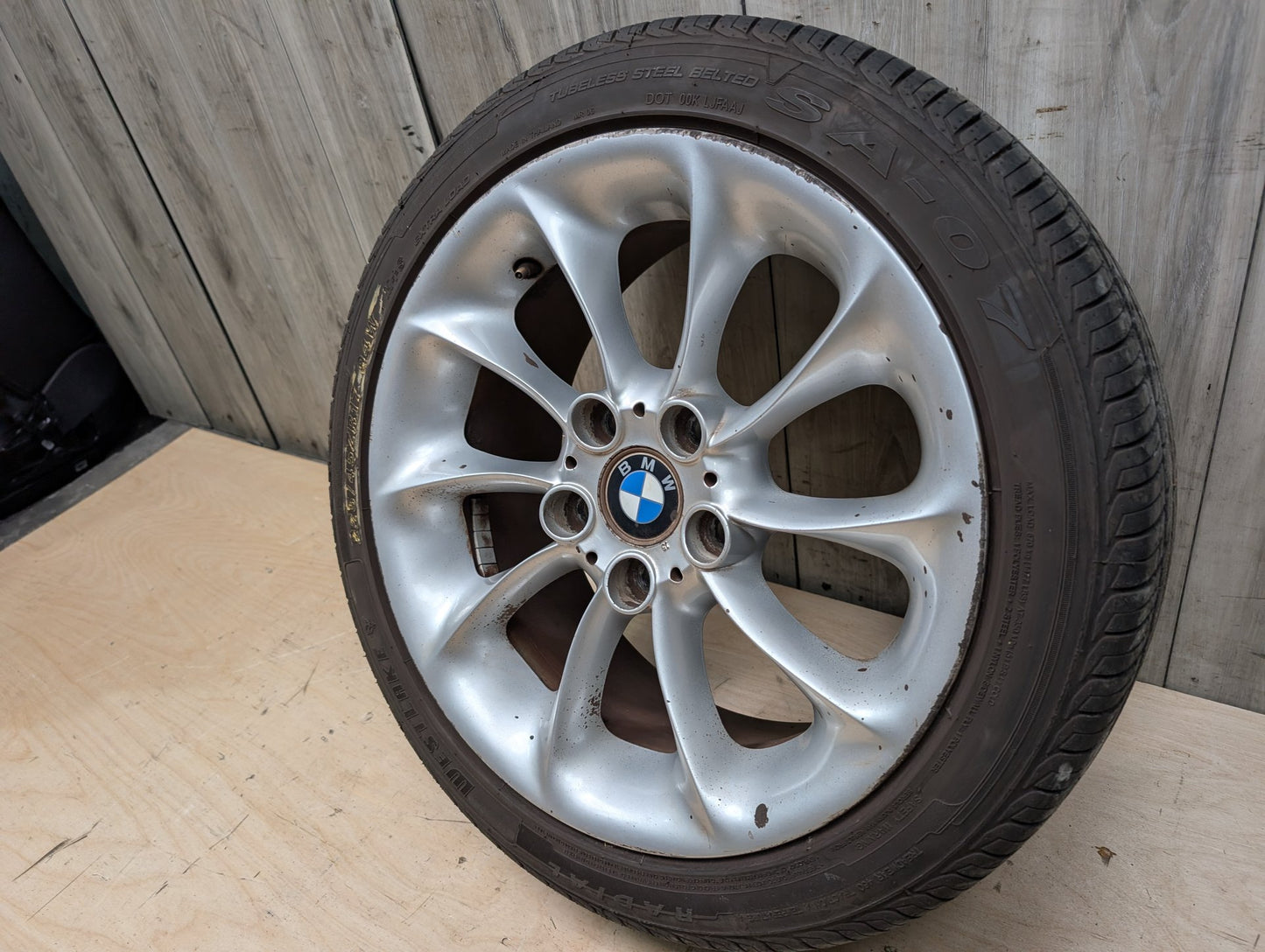 03-08 OEM BMW E85 Z4 Rim Wheel 17x8" ET:47 LA Wheel Turbine Style 106