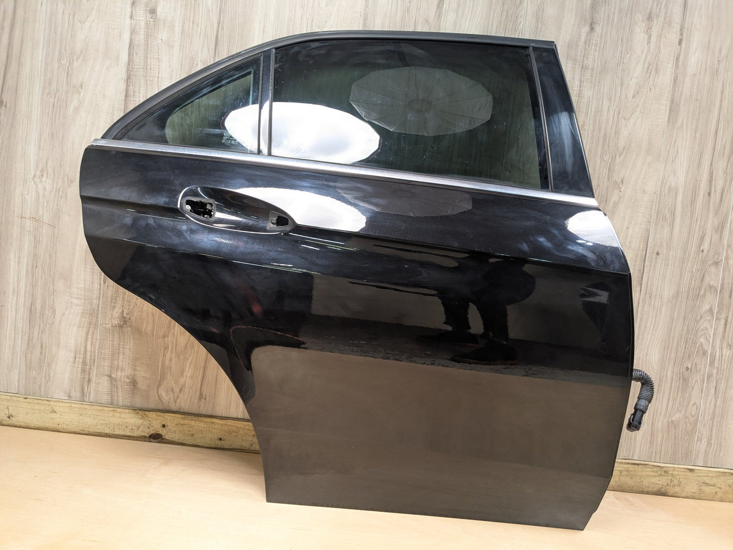 OEM Mercedes W212 E350 E400 E550 Rear Right Passenger Door Shell Panel Black 197 (Obsidian black- Metallic finish)
