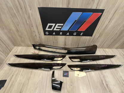 14-18 OEM BMW F15 X5 Dash Door Panel Wood Interior Trim Cover SET