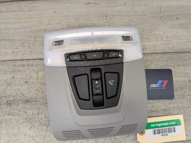 OEM BMW F15 F16 F39 F85 F86 X5 X6 Headliner Roof Console Dome Light Switch Gray