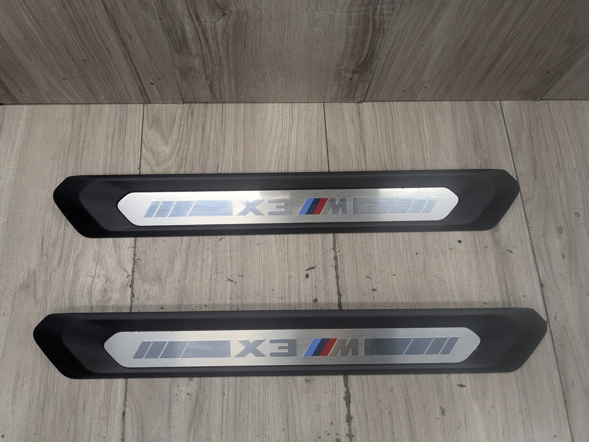 2020-2024 BMW X3 F97 Front Left Right Scuff Plate Door Sill SET 7393397 OEM