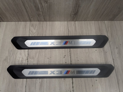 2020-2024 BMW X3 F97 Front Left Right Scuff Plate Door Sill SET 7393397 OEM
