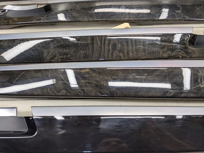 13-15 OEM BMW F02 750 Center Console Dash Door Trims Wood SET