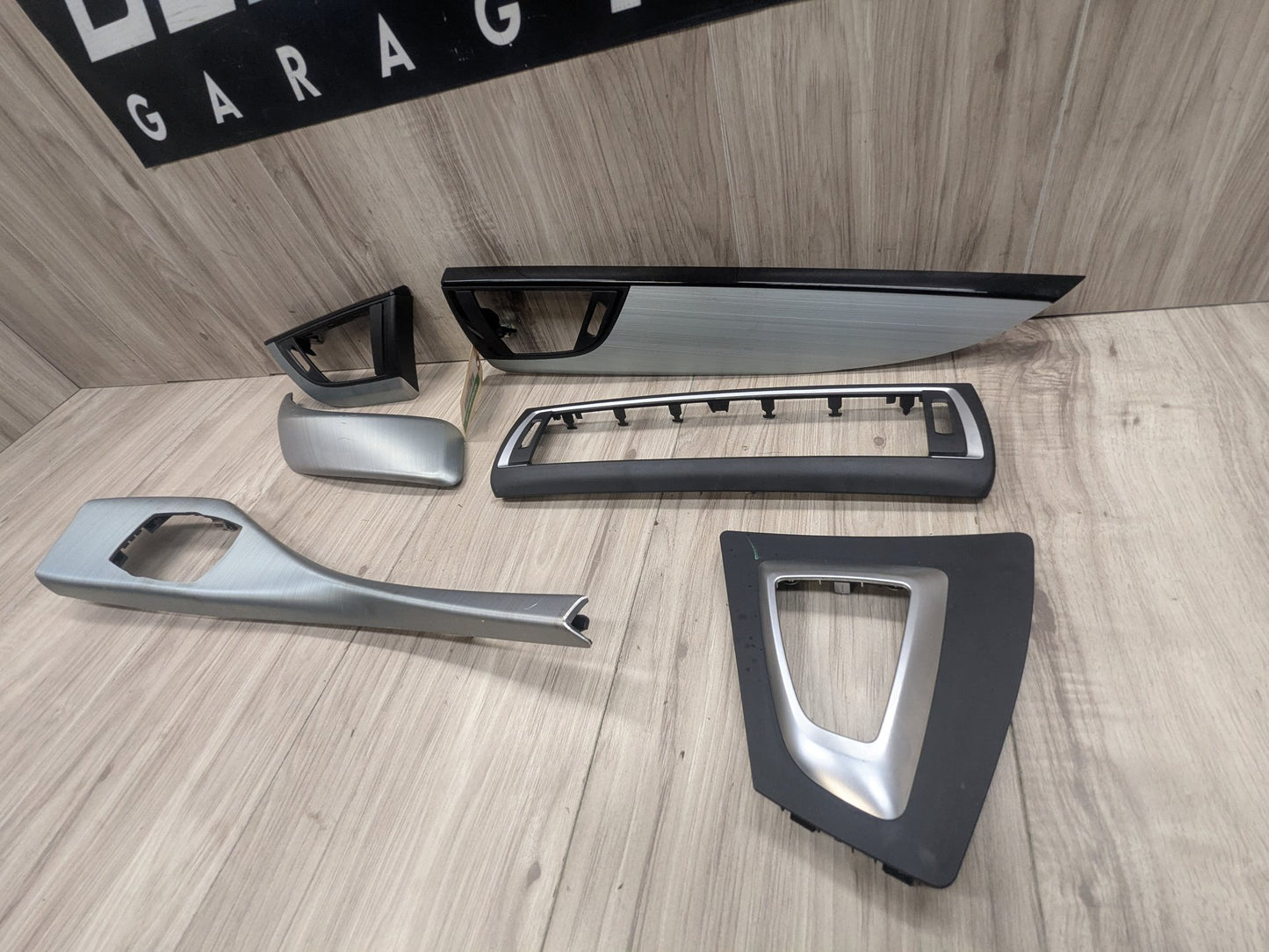 14-17 OEM BMW F22 228 M235 Central Console Dash Doors Aluminum Interior Trim SET