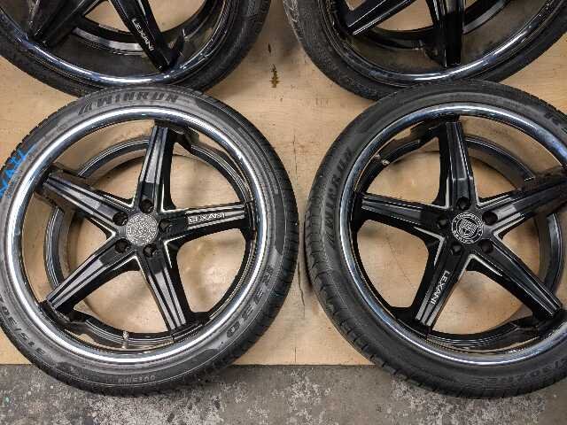 *NOTE* 15-19 LEXANI BMW F16 X6 Wheels Rims 22x9 ET15 5x120 Silver Black SET