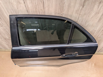 OEM Mercedes W212 E350 E400 E550 Rear Left Driver Door Shell Panel Black 197 (Obsidian black- Metallic finish)