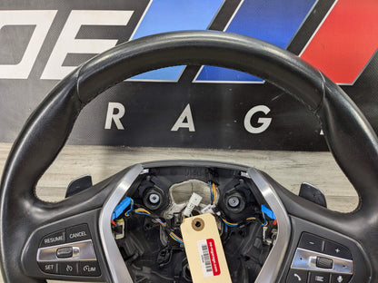 2019 BMW 330i G20 Steering Wheel Assembly 19-21 OEM BMW G20 330 AT Leather Steering Wheel Multifunction W/ Shifters OEM