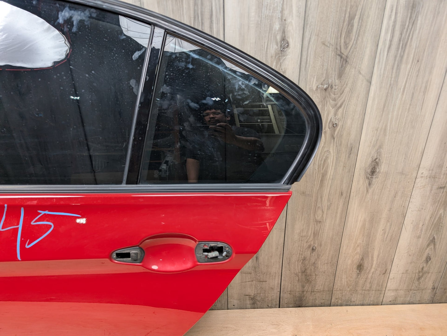 OEM BMW F30 F80 328 330 335 340 M3 Rear Left Driver Door Shell Panel Red A75 MELBOURNEROT METALLIC (A75)
