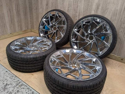 07-13 2CRAVE BMW E70 X5 Wheels Rims NO.36 22x9.0J ET:38 Chrome Finish SET
