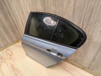 OEM BMW F30 F80 328 330 335 340 M3 Rear Left Driver Door Shell Panel Blue B40 LIQUID BLUE METALLIC (B40)