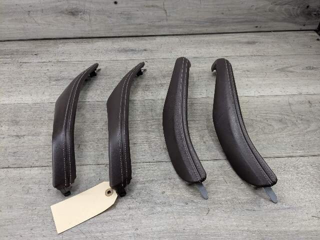 17-20 OEM BMW G30  Interior Front Rear Left Right Door Pull Trim Armrests Brown Leather SET