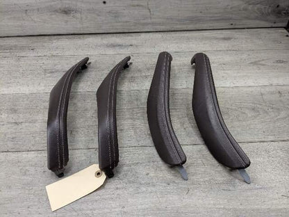 17-20 OEM BMW G30  Interior Front Rear Left Right Door Pull Trim Armrests Brown Leather SET