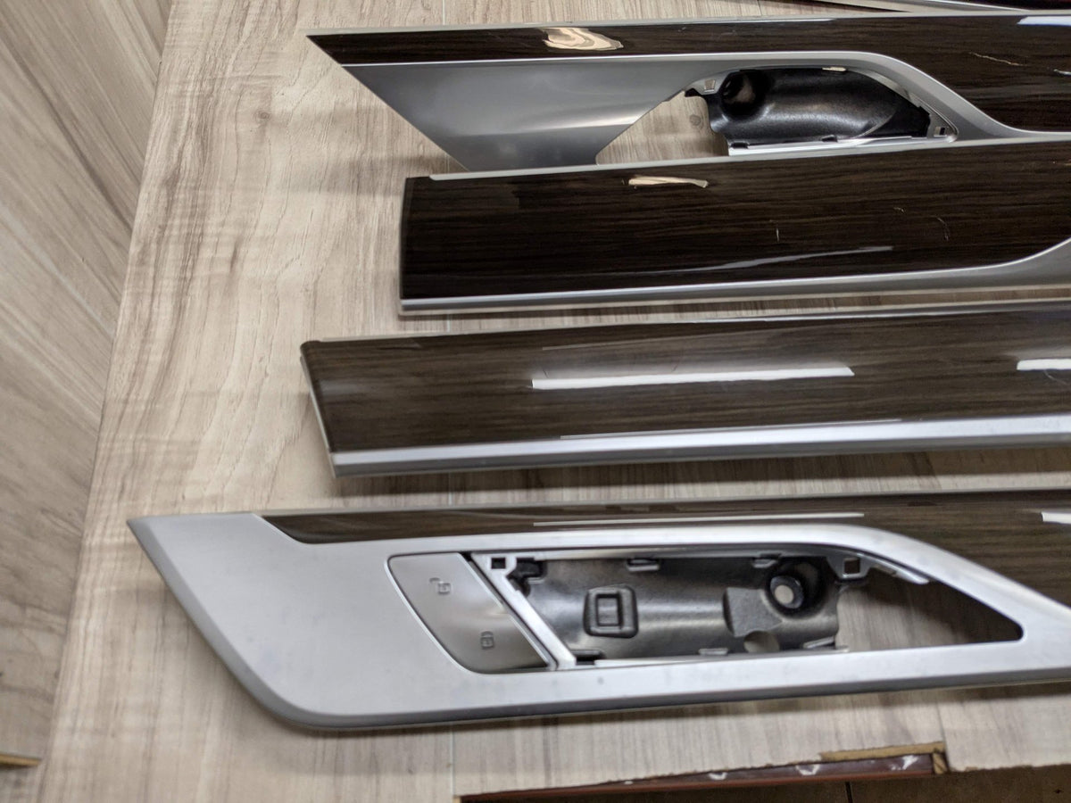 16-19 OEM BMW G12 750 Center Dash Doors Air Vent Wood Interior Light Trim SET