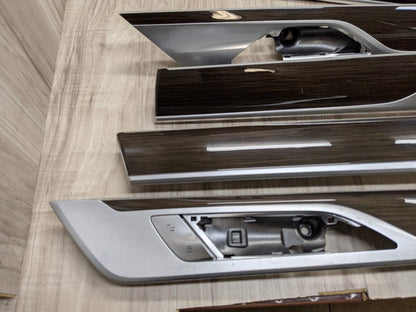 16-19 OEM BMW G12 750 Center Dash Doors Air Vent Wood Interior Light Trim SET