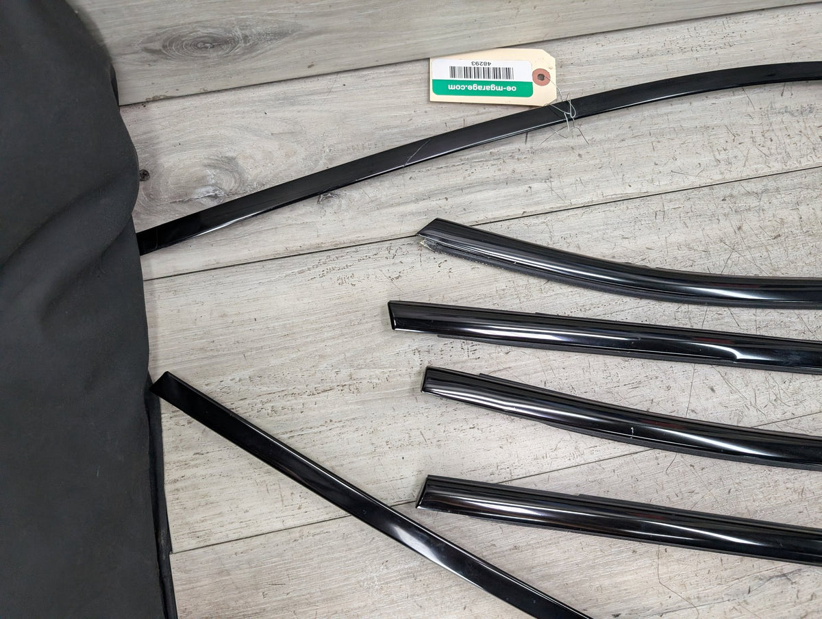 *11-17 OEM BMW F25 X3 SHADOW GLOSS Front Rear Left Right Door Trim SET (6)