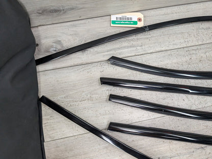 *11-17 OEM BMW F25 X3 SHADOW GLOSS Front Rear Left Right Door Trim SET (6)