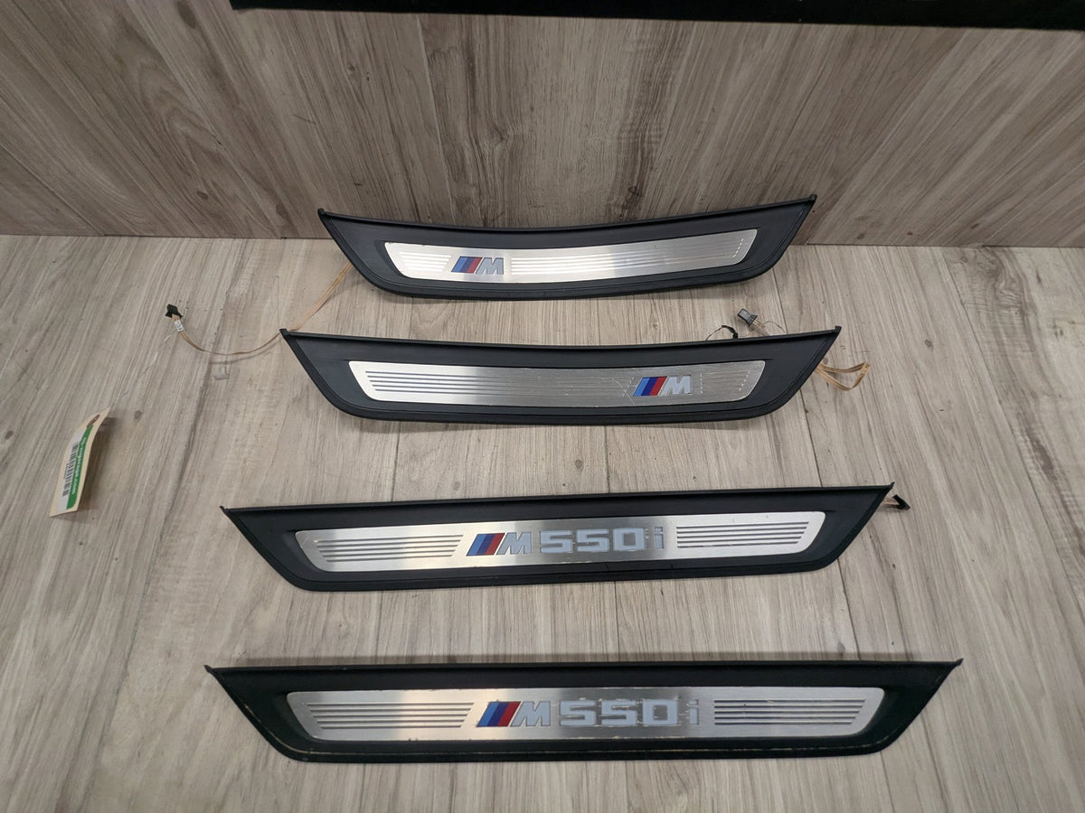 OEM BMW G30 530 540 M550 Front Rear Left Right Illuminated Door Sill Trim SET
