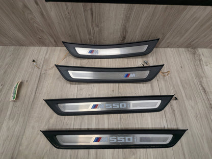 OEM BMW G30 530 540 M550 Front Rear Left Right Illuminated Door Sill Trim SET