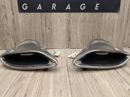 10-16 OEM Mercedes W212 E350 E550 Rear Left Right Side Exhaust Muffler Tips PAIR