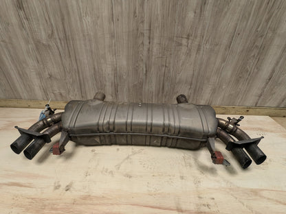 16-19 OEM BMW G11 G12 750i 750iX Engine N63R Rear Exhaust Pipe Muffler M SPORT