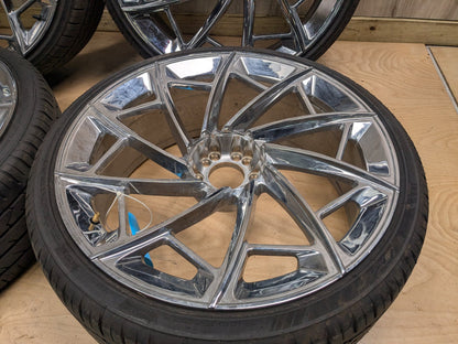 07-13 2CRAVE BMW E70 X5 Wheels Rims NO.36 22x9.0J ET:38 Chrome Finish SET