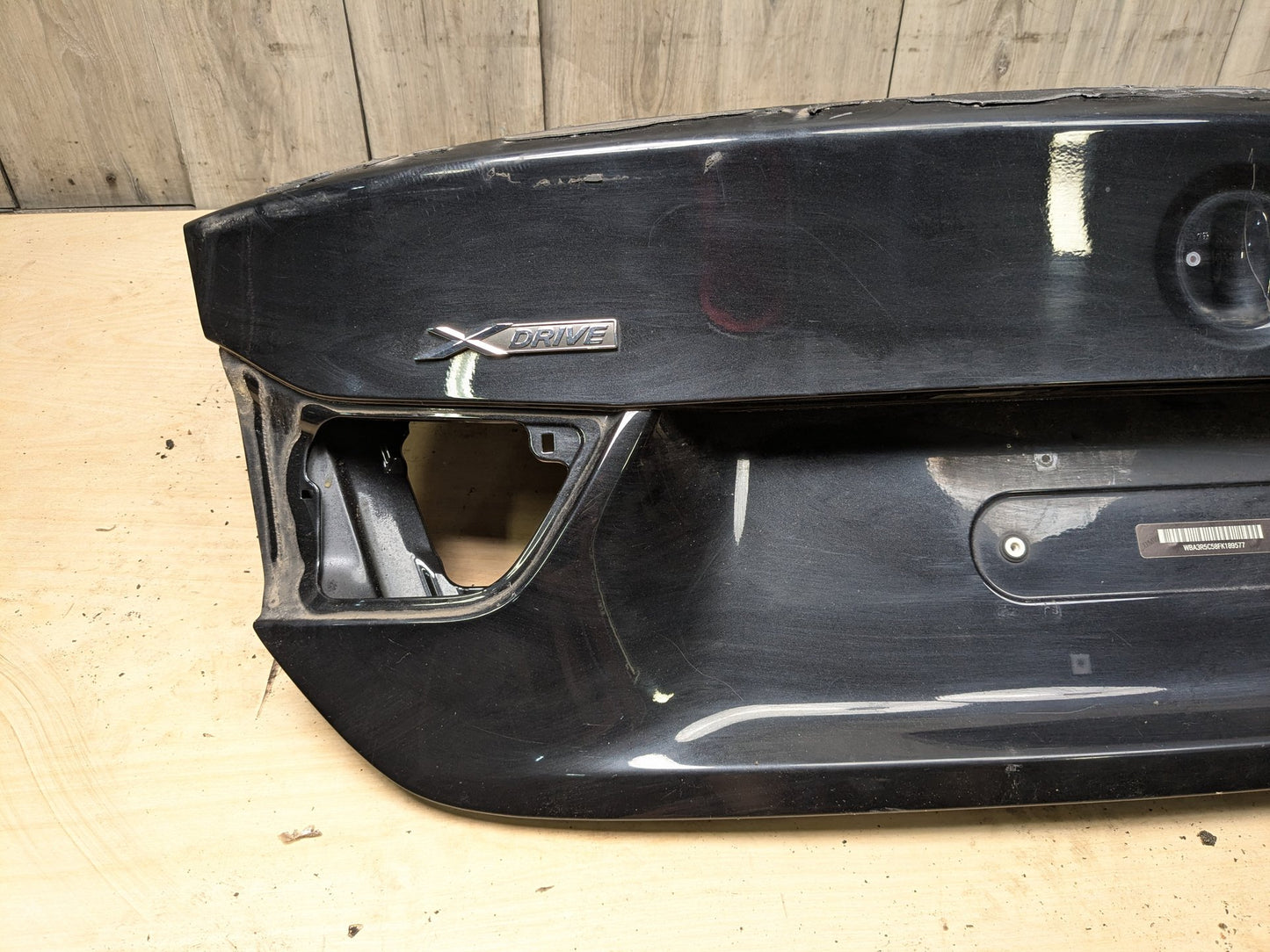 14-20 OEM BMW F32 428 430 435 440 Rear Trunk Lid Panel Deck Shell Black 475 BLACK SAPPHIRE METALLIC (475)
