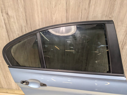 OEM BMW F30 F80 328 330 335 340 M3 Rear Right Passenger Door Shell Panel Blue LIQUID BLUE METALLIC (B40)