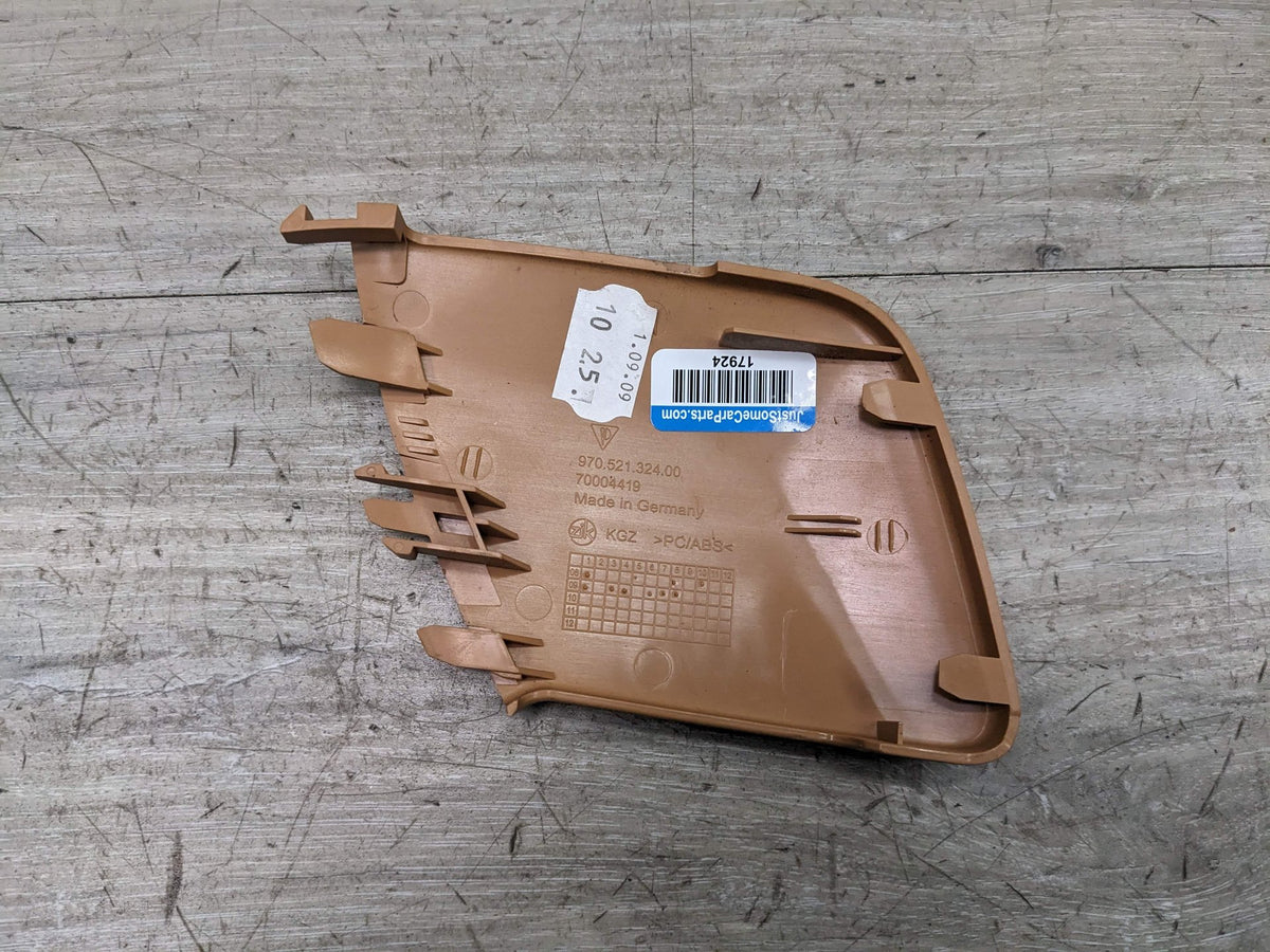 10-16 OEM Porsche Panamera Front Right Lower Seat Trim Cover Panel Beige