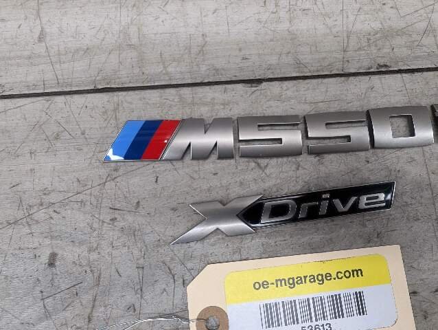 17-23 OEM BMW G30 530 540 M550 Trunk Lid Emblem Letters XDrive M550i