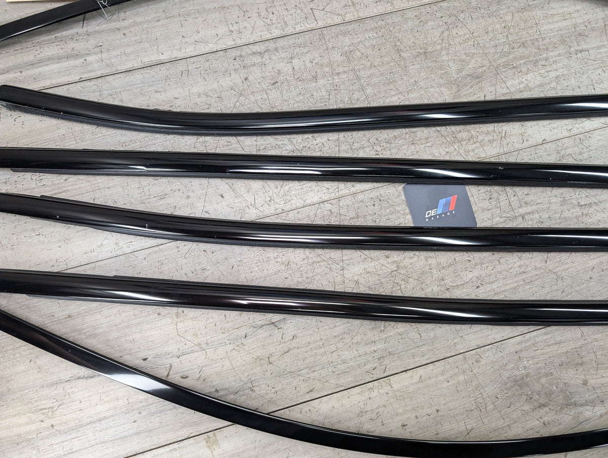 *11-17 OEM BMW F25 X3 SHADOW GLOSS Front Rear Left Right Door Trim SET (6)