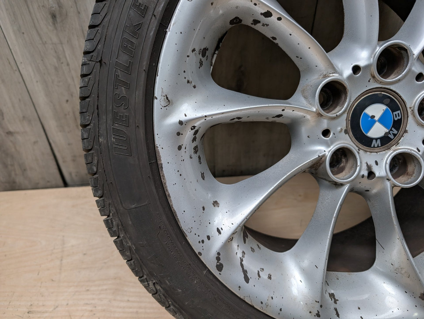 03-08 OEM BMW E85 Z4 Rim Wheel 17x8" ET:47 LA Wheel Turbine Style 106