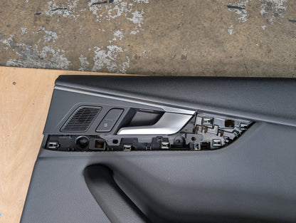 *17-19 OEM AUDI B9 A4 Front Rear Interior Door Panels Black SET Ambient Lighting