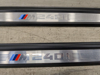 14-20 OEM BMW F22 F23 M240 Door Sill Entrance Molding Scuff Plate Trim SET