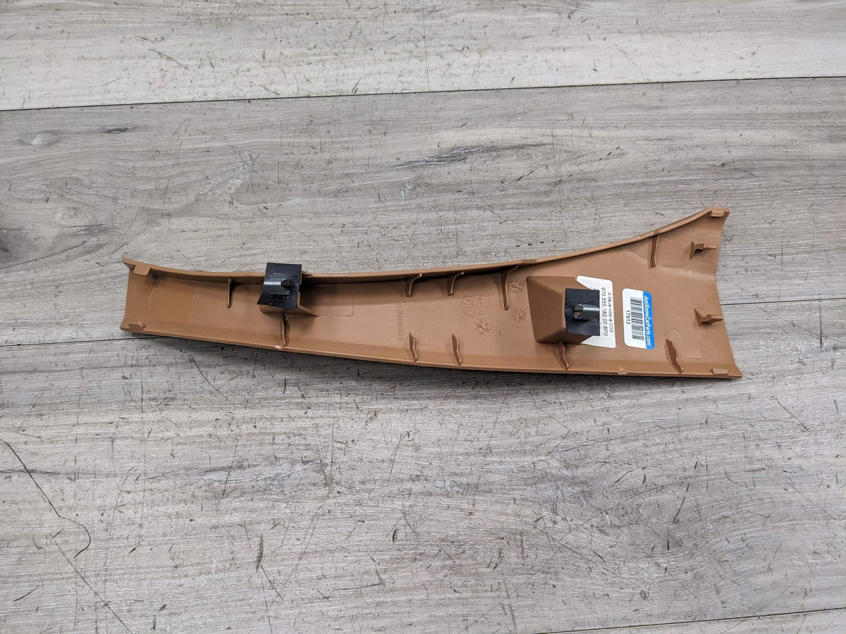 10-16 OEM Porsche Panamera Front Right Passenger Side A Pillar Cover Trim Beige