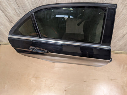 OEM Mercedes W212 E350 E400 E550 Rear Right Passenger Door Shell Panel Black 197 (Obsidian black- Metallic finish)