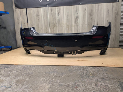 *09-15 OEM BMW F01 F02 740 750 Rear Bumper M SPORT Cover w/ PDC Holes Black 475 Black BLACK SAPPHIRE METALLIC (475)