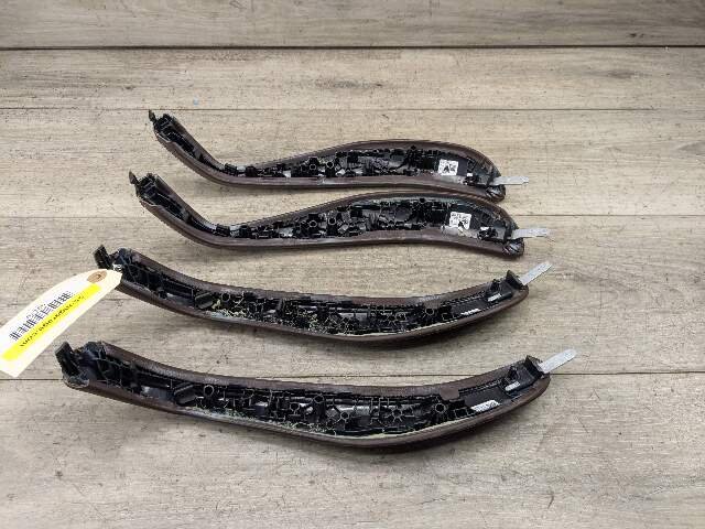 17-20 OEM BMW G30  Interior Front Rear Left Right Door Pull Trim Armrests Brown Leather SET