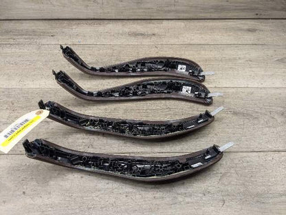 17-20 OEM BMW G30  Interior Front Rear Left Right Door Pull Trim Armrests Brown Leather SET