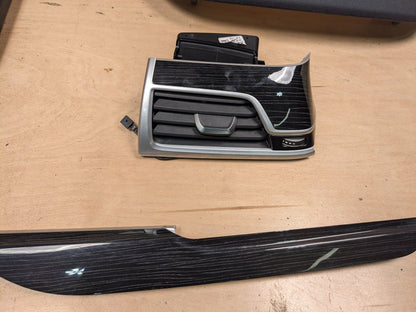 20-22 OEM BMW G12 750 Dash Doors Air Vent Wood Metal Effect Interior Trim SET