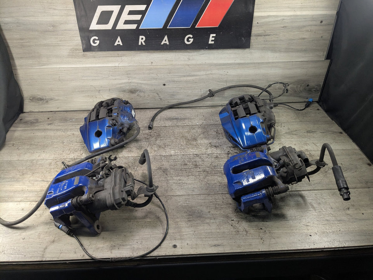 2018-2024 BMW X3 G01 Front Rear Left Right Brake Caliper SET 6891283 *OEM BMW G01 X3 M40 G20 M340 FRONT REAR Left Right Brake Calipers BREMBO Blue