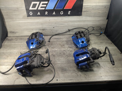 2018-2024 BMW X3 G01 Front Rear Left Right Brake Caliper SET 6891283 *OEM BMW G01 X3 M40 G20 M340 FRONT REAR Left Right Brake Calipers BREMBO Blue