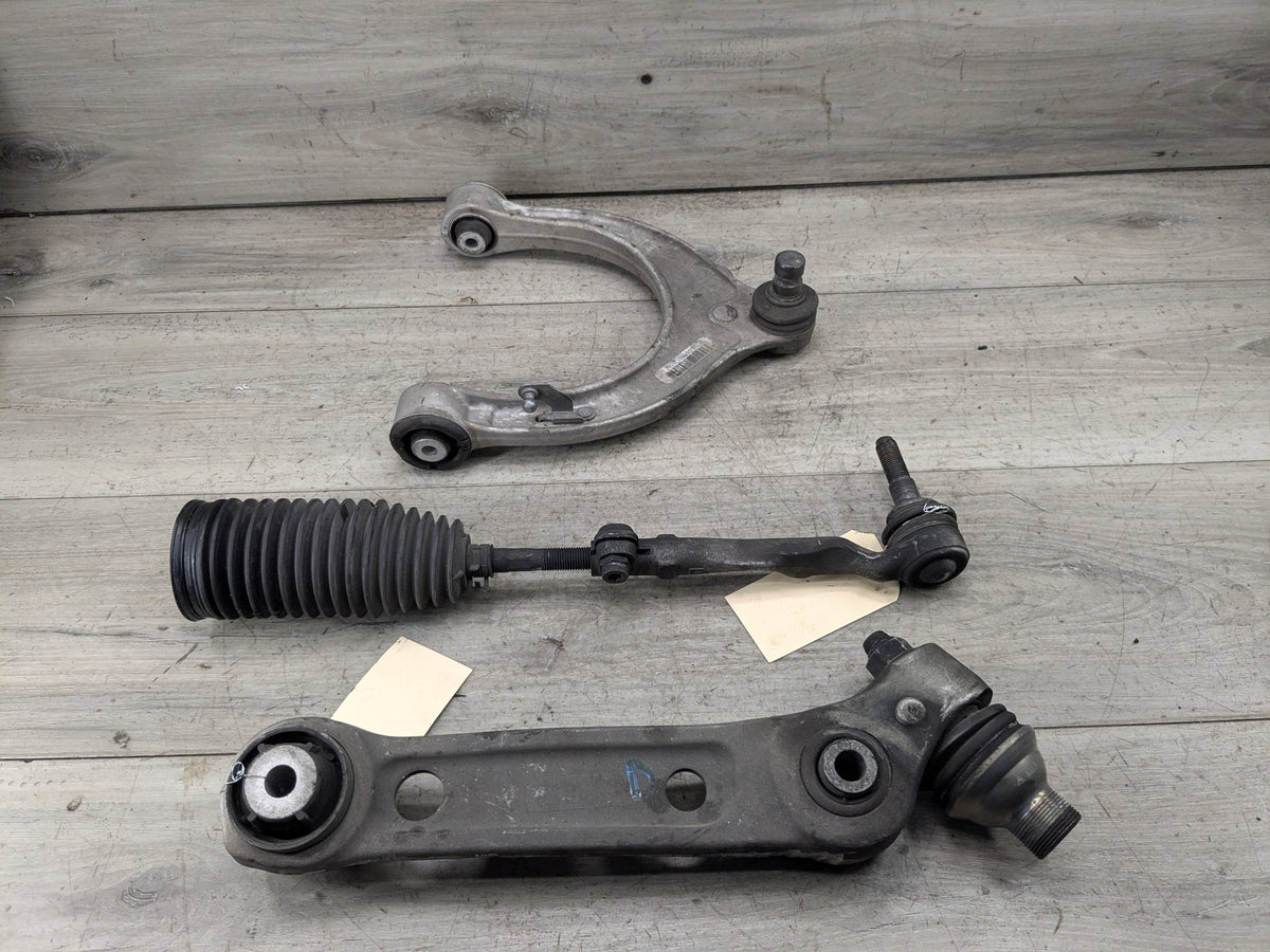 2017-2023 BMW M550i G30 Front Left Driver Control Arms SET 6861185 18-23 OEM BMW G30 M550 AWD Front Left Driver Upper Lower Control Arm SET