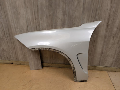 14-18 OEM BMW F15 X5 Front Left Driver Side Fender Panel MINERALWEISS METALLIC (A96)