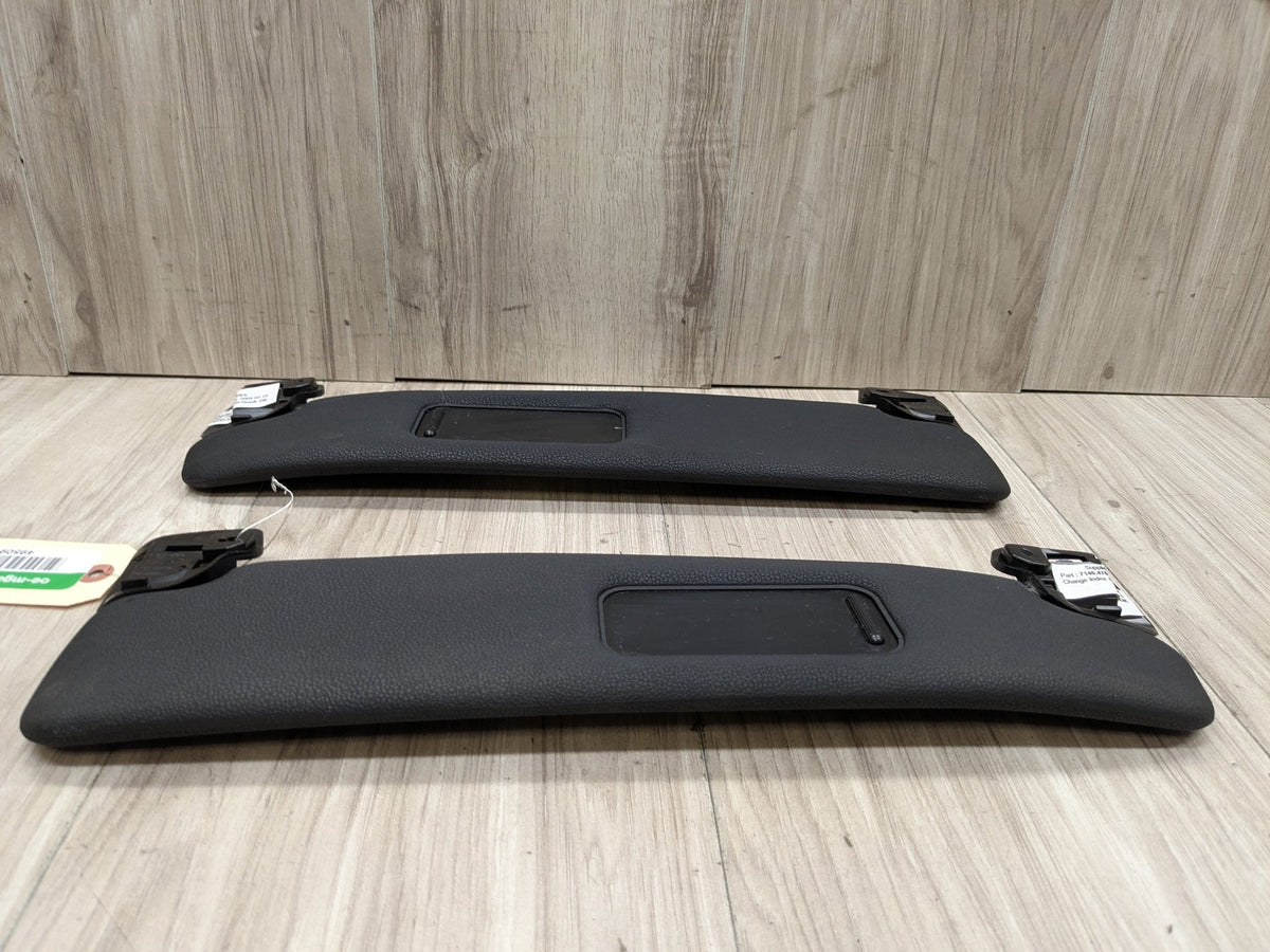 03-08 OEM BMW E85 E86 Z4 Left Right Driver Passenger Sunvisors PAIR Black