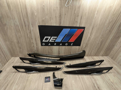 15-19 OEM BMW F16 F86 X6 X6M Dash Door Panel Wood Interior Trim Cover SET